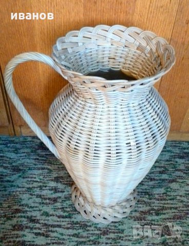 голяма плетена ваза, снимка 2 - Колекции - 22922513