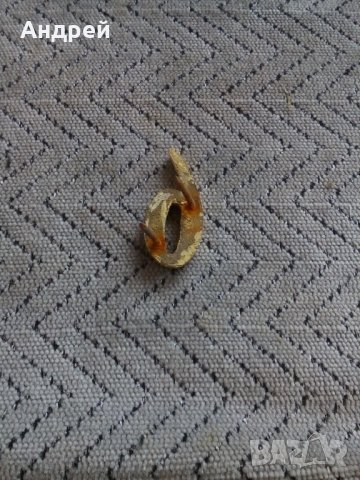 Стара месингова цифра,номер, снимка 2 - Антикварни и старинни предмети - 22226933