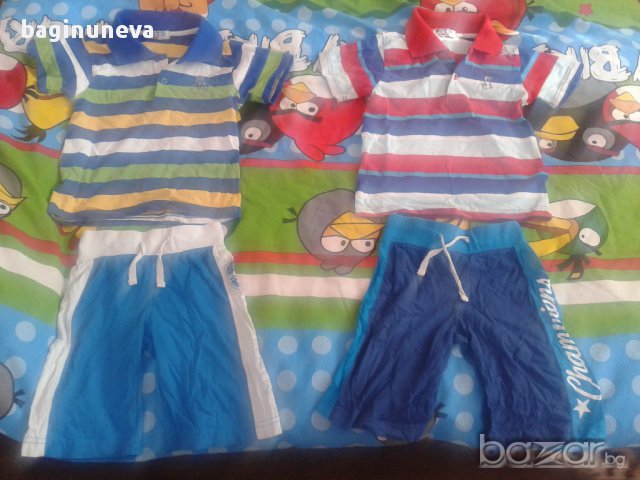лот детски сини къси летни панталонки-размер-92-98, снимка 2 - Детски комплекти - 9800194