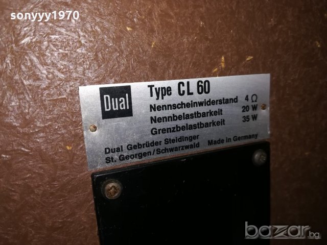 dual cl60 made in germany-59x33x22см-внос франция, снимка 14 - Тонколони - 20337324