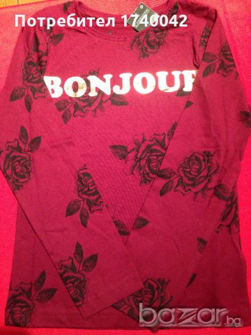 нова памучна блуза с дълъг ръкав за момиче 7-8год. и 9-10год., снимка 4 - Детски Блузи и туники - 20870424