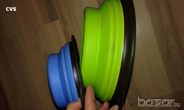 Силиконови, сгъваеми, за път - чинии за храна, вода за куче, котка , снимка 6 - За кучета - 17464858