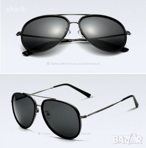 veithdia original men's polarized sunglasses мъжки слънчеви очила black grey gun, снимка 1