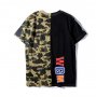 Полу черна полу камуфлажна тениска BAPE A Bathing Ape XXL 2XL , снимка 3