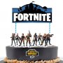 Fortnite Фортнайт сет топери сламки с надпис картонени декор украса за торта рожден ден 