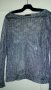 Сивосребриста мрежеста блуза, с дълъг ръкав, снимка 2