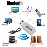 USB Bluetooth V5.0 Music Audio Stereo Receiver/ USB Блутут аудио приемник, снимка 3 - Аудиосистеми - 24788035