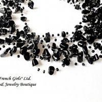 Колие от естествени камъни - Черен оникс - многоредно, снимка 3 - Колиета, медальони, синджири - 22735125