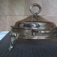 посребрен метален съд, снимка 1 - Антикварни и старинни предмети - 21946658