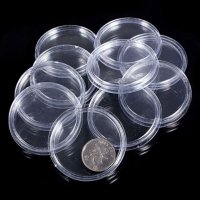 Прозрачна кутия за съхранение на монети за нумизматика, снимка 1 - Нумизматика и бонистика - 22443162