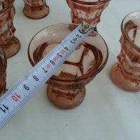 Ретро стъклени чаши цветно стъкло , снимка 5 - Антикварни и старинни предмети - 26193994