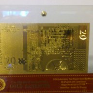 Подаръци 20 лева златни банкноти в стъклена поставка+сертификат, снимка 2 - Нумизматика и бонистика - 9405138