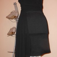 Стилна черна рокля , снимка 3 - Рокли - 20609260