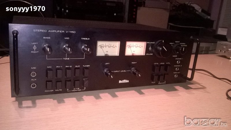 ПОРЪЧАН ЗА ITALY-Beston v-1150 stereo amplifier/330w-made in japan-внос швеицария, снимка 1