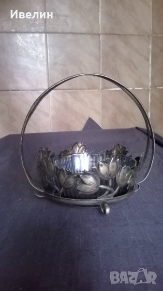 посребрен купа,бонбониера арт деко, снимка 1