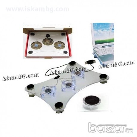 Охладител за лаптоп с 3 вентилатора - код 738, снимка 1