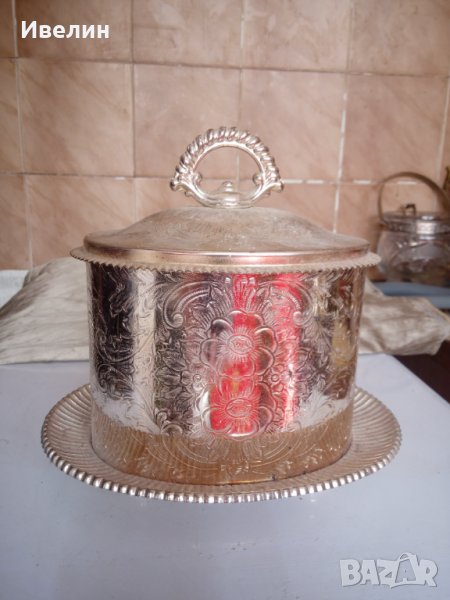 посребрен метален съд, снимка 1
