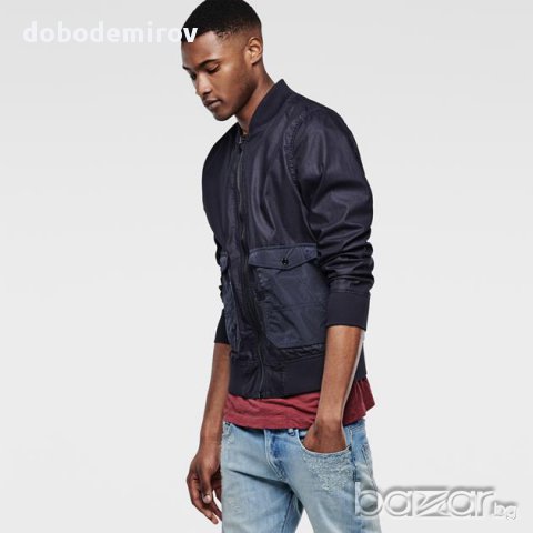 Ново яке G Star A Crotch Indigo Bomber Jacket, оригинал. , снимка 7 - Якета - 14669045