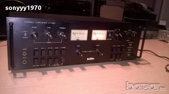 ПОРЪЧАН ЗА ITALY-Beston v-1150 stereo amplifier/330w-made in japan-внос швеицария, снимка 1 - Ресийвъри, усилватели, смесителни пултове - 15463112