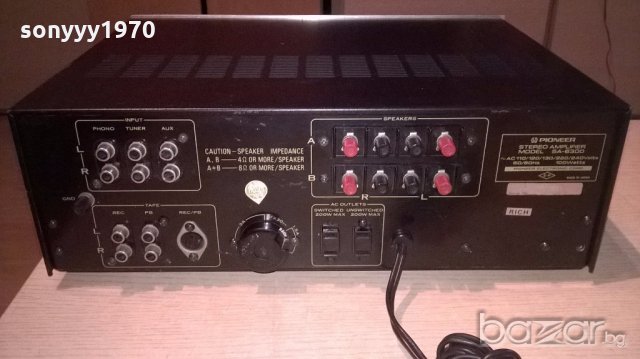 ПОРЪЧАН-pioneer sa-6300 stereo amplifier-made in japan-внос швеицария, снимка 15 - Ресийвъри, усилватели, смесителни пултове - 18708221