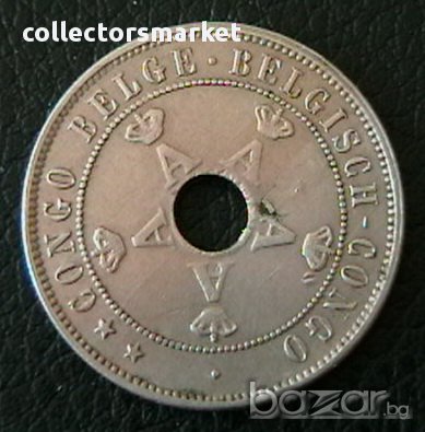 20 сантима 1911, Белгийско Конго, снимка 2 - Нумизматика и бонистика - 17806642