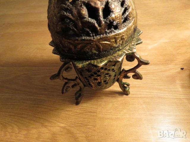 Старинно масивно бронзово кандило 1912г,Царство България за ценители , снимка 6 - Антикварни и старинни предмети - 24118083
