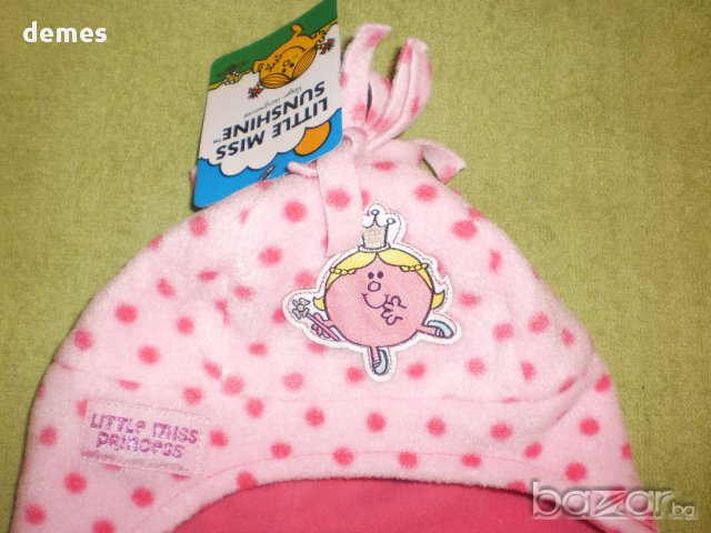 Топла зимна шапка за момиче Little Miss, нова , снимка 2 - Шапки, шалове и ръкавици - 8574293