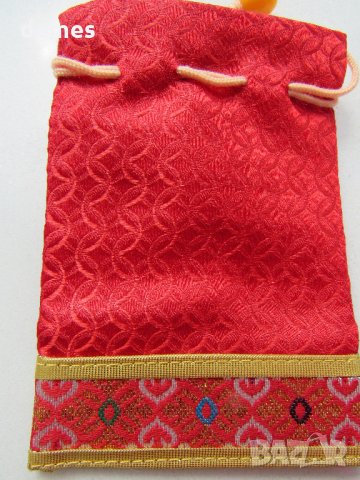 Традиционна торбичка тип пунгия от плат DELL от Монголия-11, снимка 4 - Други ценни предмети - 23413994