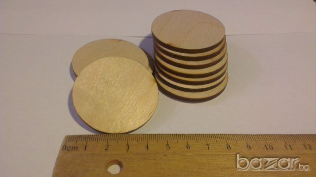 Дървени кръгчета ф-47мм - 10бр. комплект, снимка 3 - Други - 7320934