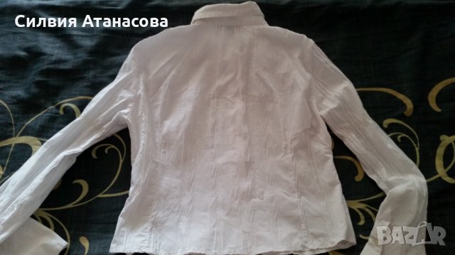 Бяла дамска риза , снимка 2 - Ризи - 22406403
