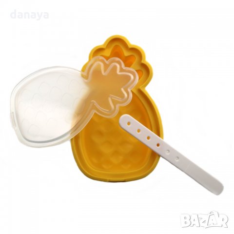 773 Силиконова форма за сладолед на клечка Ананас, снимка 2 - Форми - 24393901