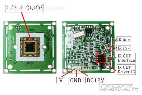CMOS 24 Taiwan Epistar LED IR 3.6mm CCTV Охранителна Ден/Нощ Камера, снимка 7 - Камери - 11862964