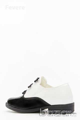 Ликвидация! Черно-бели обувки, снимка 2 - Дамски ежедневни обувки - 13524984