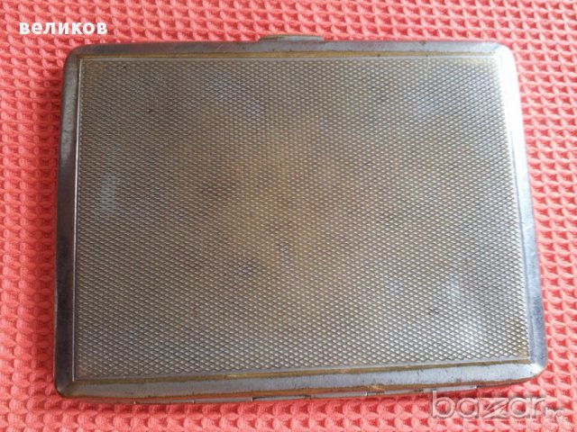 стара посребрена бронзава Британска табакере, снимка 3 - Антикварни и старинни предмети - 13540509