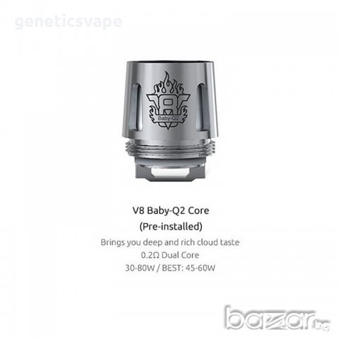 Smok TFV8 X - Baby Q2 coil изпарителни глави на Смок, снимка 3 - Аксесоари за електронни цигари - 21040847