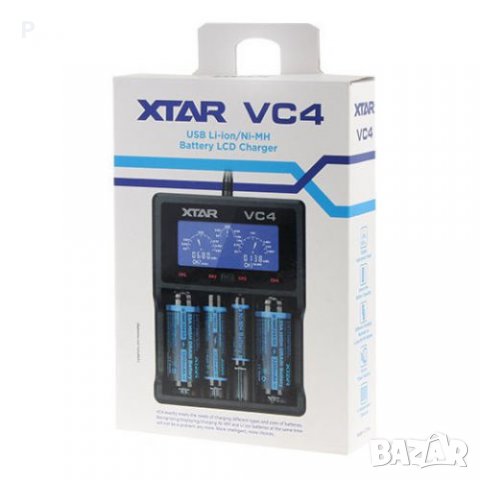 Ново XTAR VC4 USB зарядно за батерии АА,ААА, Ni-MH ,Li-Ion, снимка 2 - Друга електроника - 21752610
