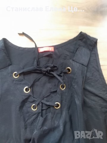 Бял летен панталон с черна туника, снимка 2 - Панталони - 25589641