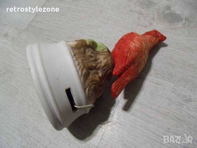 № 2427 стара музикална фигура / статуетка  - механично навиваща се латерна  - височина 17 см , диаме, снимка 6 - Други ценни предмети - 23557369