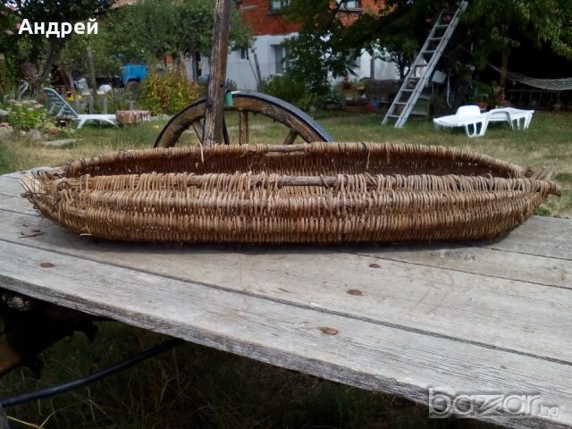 Старинен кош,панер, снимка 4 - Антикварни и старинни предмети - 19274718