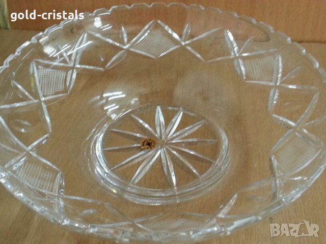Стар български кристал купа фруктиера, снимка 8 - Антикварни и старинни предмети - 26113876