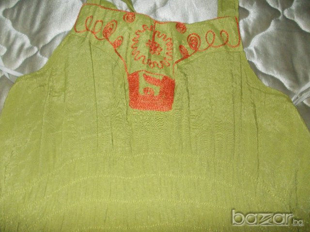 ЗЕЛЕНА ТУНИКА, снимка 2 - Рокли - 9647214