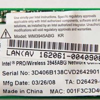 Wlan карта за лаптоп Acer Travelmate 4220 Intel PRO/Wireless 3945ABG, снимка 1 - Мрежови адаптери - 19034392