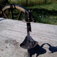 Свещник от ковано желязо, снимка 4 - Антикварни и старинни предмети - 18904154