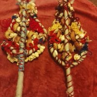 Традиционни ръчно изработени сурвачки от дрян с вълна, естествени материали и сушени плодове., снимка 8 - Други - 16872520