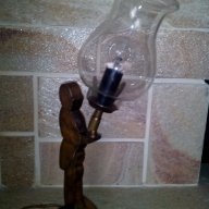 Настолна нощна лампа бронз статуетка, снимка 5 - Настолни лампи - 13232104