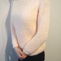 Ръчно плетен пуловер с реглан ръкав, снимка 4 - Блузи с дълъг ръкав и пуловери - 25166757