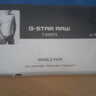 Нови тениски 2 броя пакет G star Raw T-shirt double pack, оригинал, снимка 5 - Тениски - 13610360
