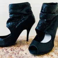 Дамски елегантни обувки с паети, снимка 2 - Дамски обувки на ток - 20820577