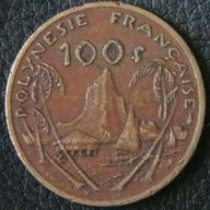 100 франка 1987, Френска Полинезия, снимка 1 - Нумизматика и бонистика - 7549112