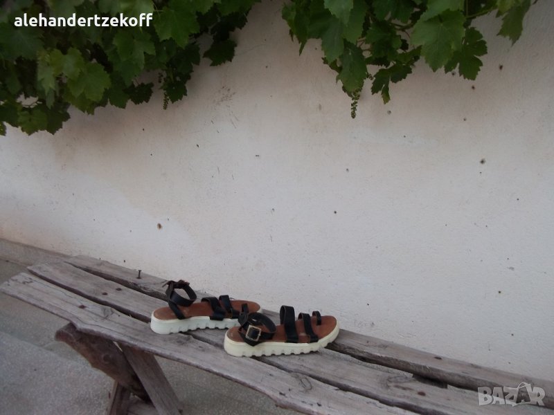 Кожени сандали от телешки бокс., снимка 1